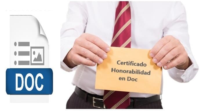 Certificado de honorabilidad doc